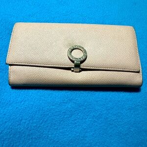 Bvlgari Pale Pink Leather Wallet